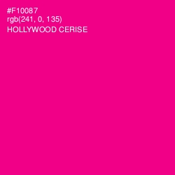 #F10087 - Hollywood Cerise Color Image